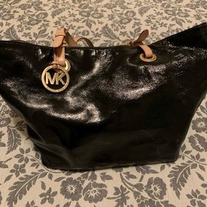 Michael Kors Black Patent Tote